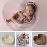 newborn photography props wooden posing props heart shape baby photo container infant shoot accessories creative big props