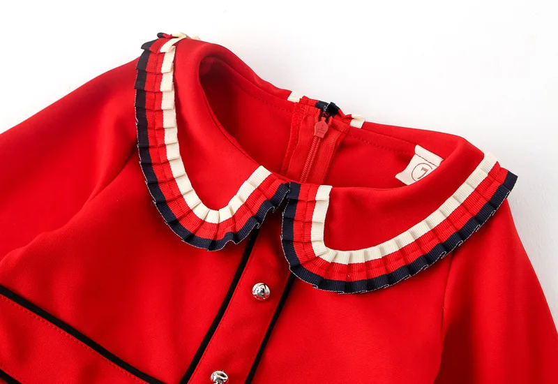 

Girls Red Dress Fashion Outfit Christmas Clothes Kids Clothing Toddler Dresses For 3-8Y