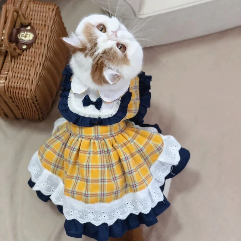 

Luxury Design Small Dog Clothes Dress Summer Pet Princess Dress Lolita Retro Style Puppy Skirts Maltese Chihuahua Clothing New
