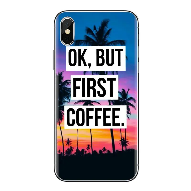 Ok But First Coffee book Postcard Cell Phone Cover For Huawei Nova 2 3 2i 3i Y6 Y7 Y9 Prime Pro GR3 GR5 2017 2018 2019 Y5II Y6II |