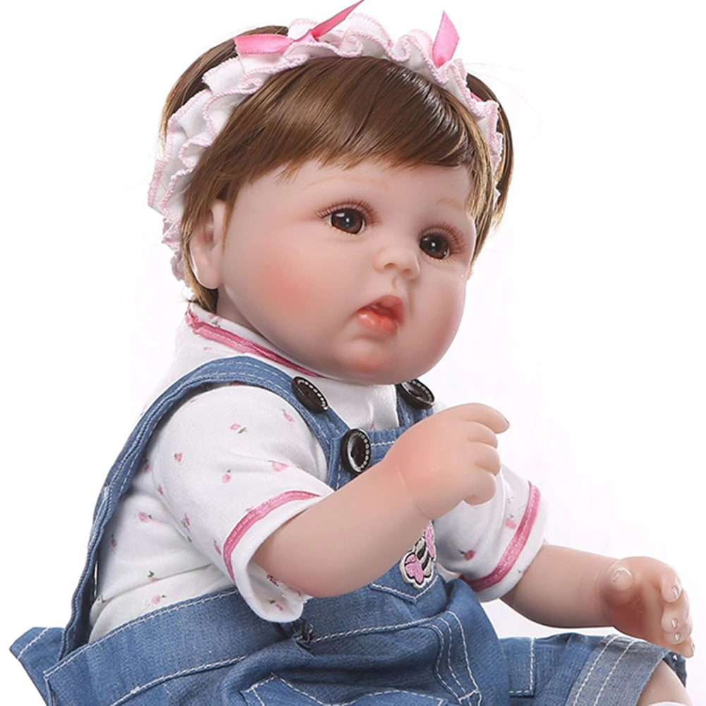 

40cm Silicone Reborn Baby Doll Toy Realistic Vinyl Princess Toddler Child Birthday Gift Girl Babies Boneca Realistic Baby Dolls