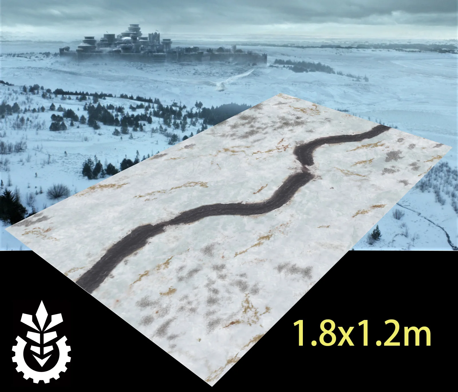 Игровой большой коврик для мыши Snow In The North For War 40K PP молот геймерский компьютерный