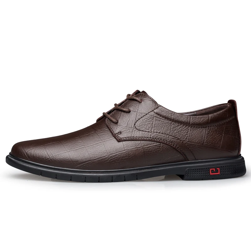 Мокасины мужские из натуральной кожи мягкие повседневные туфли на шнуровке