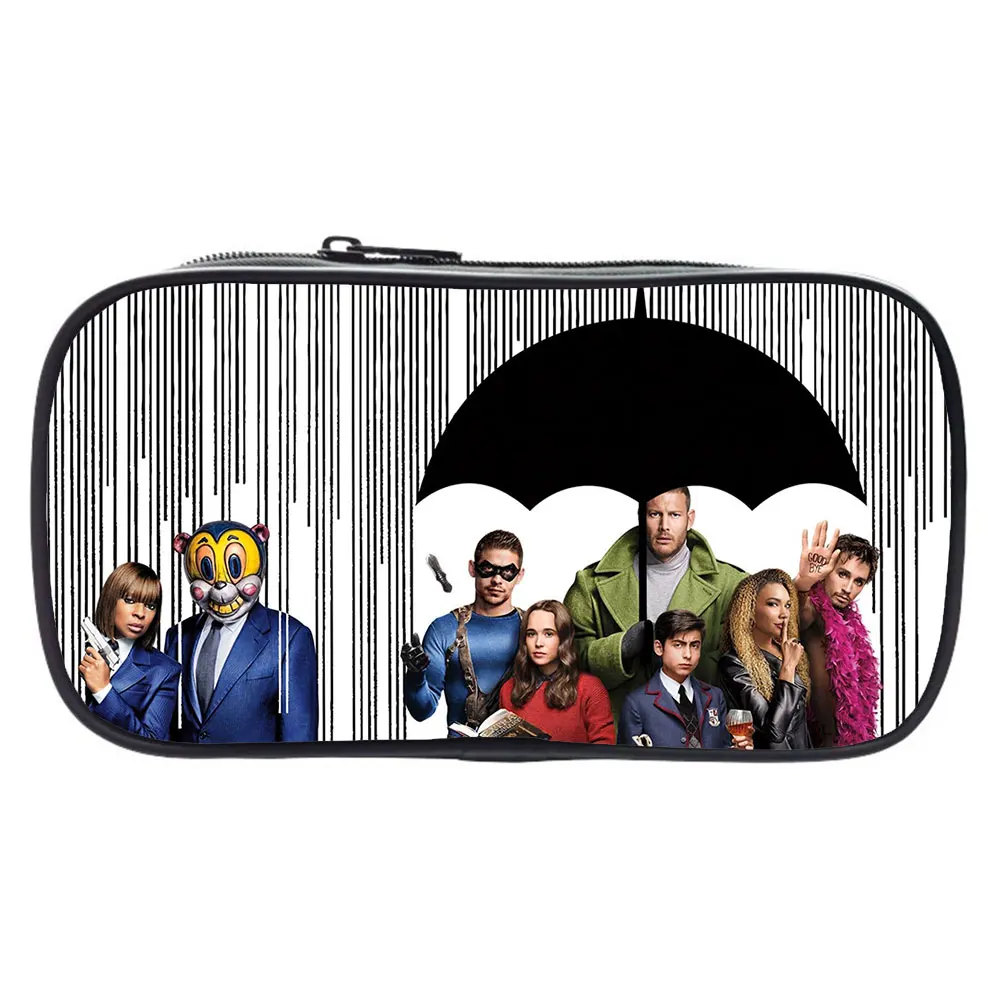 

New 3D Umbrella Academy Pencil Case Multifunction Zipper Storage Bag School Supplies Teenager Makeup Case Anime Make Up Bag