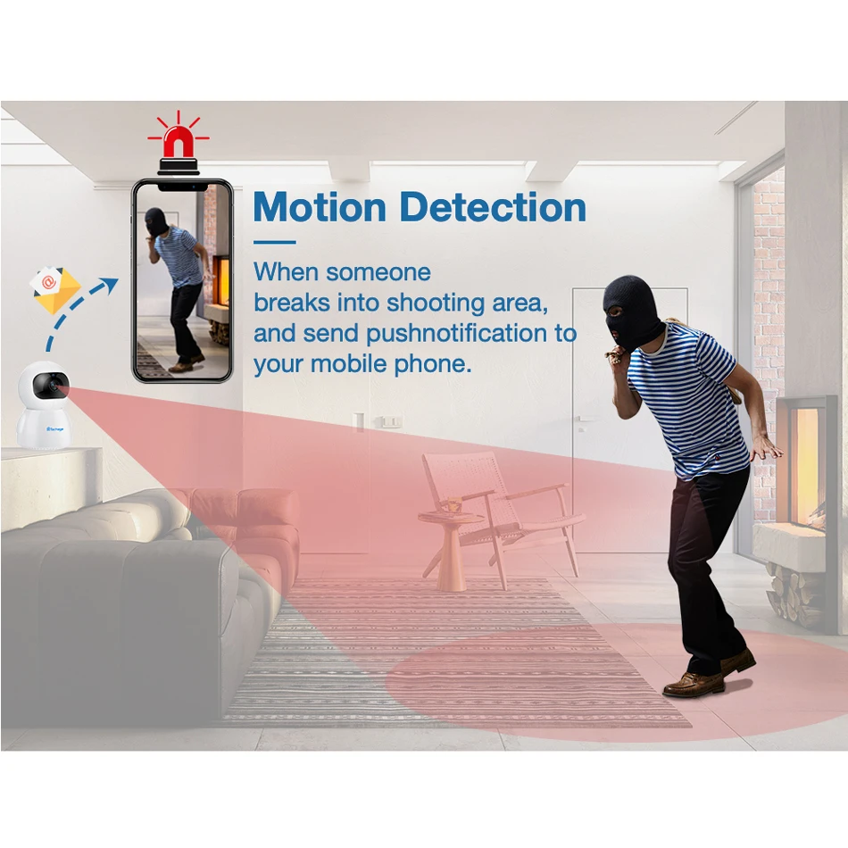 Techage 1080P Беспроводной IP Камера Видеоняни и радионяни 2MP Крытая купольная камера