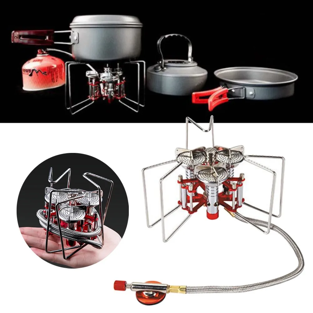 

Outdoor Gas Stove Camping Gas Burner Folding Electronic Stove Hiking Portable Foldable Portable Split Stoves Cooking Gear Cooker