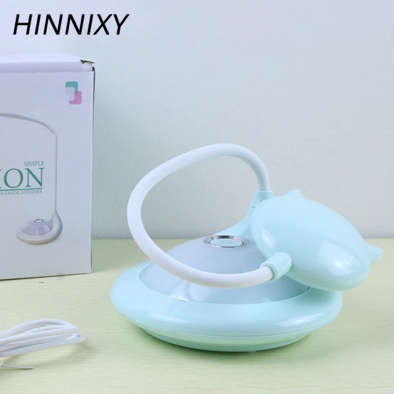 Hinnixy Настольная лампа с мультяшным котом, розовый, синий, с регулируемой яркостью, защита глаз, настольный светильник, сенсорный переключатель, для студентов, для учебы, милый декоративный светильник, светильники