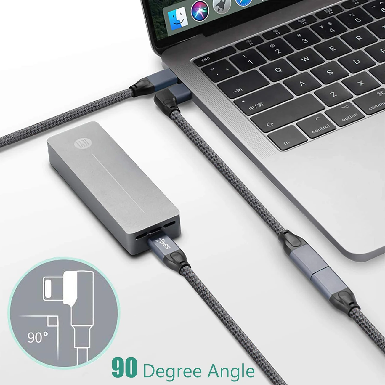 Фото Удлинительный кабель USB Type-C 0 5 м с изгибом 100 Вт PD А 4K при 60 Гц 3.1 10 Гбит/с для MacBook Pro Удлинительный кабель USB Type-C 0 5 м с изгибом 100 Вт PD А 4K при 60 Гц 3.1 10 Гбит/с для MacBook Pro