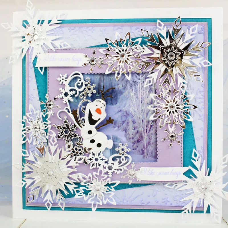 

metal cutting dies 3pcs/set snowflakes cut die for DIY Scrapbooking paper cards making crafts knife mould new 2019