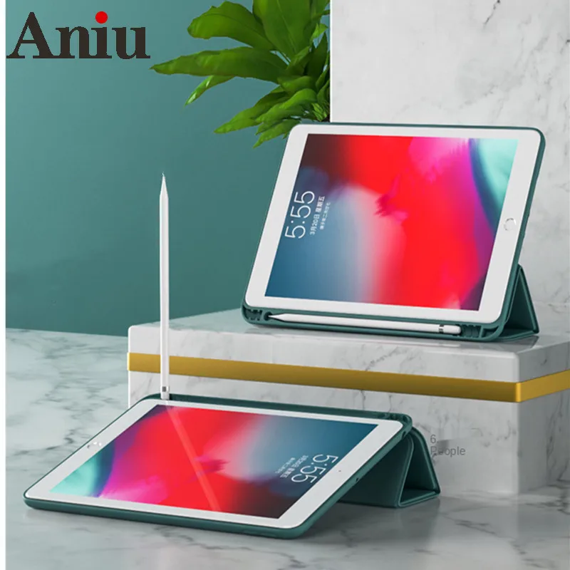 

Умный чехол с держателем для карандашей для iPad 10,2 8th 2018 2017 9,7 Mini 5 2019 Pro 11 10,5 Air 4 2021