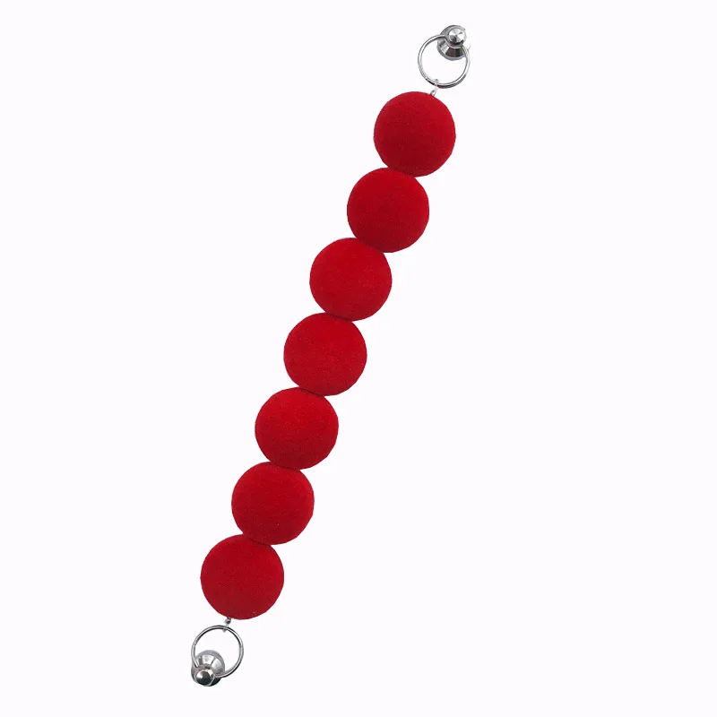 

2 pcs New creative diy plush round bracelet mobile phone case jewelry accessories flocking girl mobile phone hanging chain