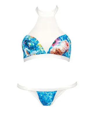 Женский сексуальный комплект бикини с чашками пуш-ап купальник в английском