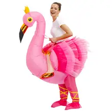 Adult Flamingo Inflatable Costumes for Halloween Cosplay Party Costume Christmas Suit Purim Carnival Man Performance Jumpsuit