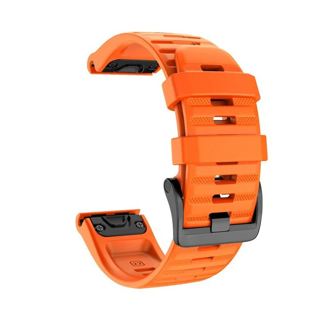 Оранжевый Ремешок для часов 26 22 20 мм ремешок для Garmin Fenix 5X6X6 6S Pro 5 5S Plus 3 3HR часы быстросъемный силиконовый ремешок Easyfit - Цвет: Оранжевый