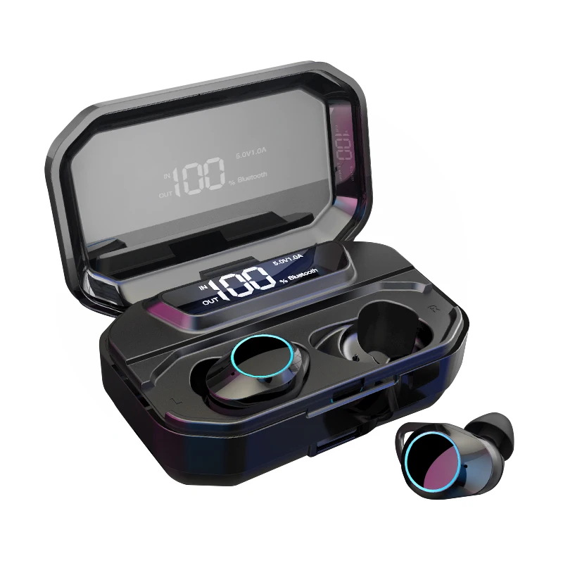 G02 G02 TWS 5,0 Bluetooth 9D стерео наушники беспроводные наушники IPX7 водонепроницаемые наушники 3300 мАч светодиодный умный внешний аккумулятор держатель для телефона - Цвет: G02