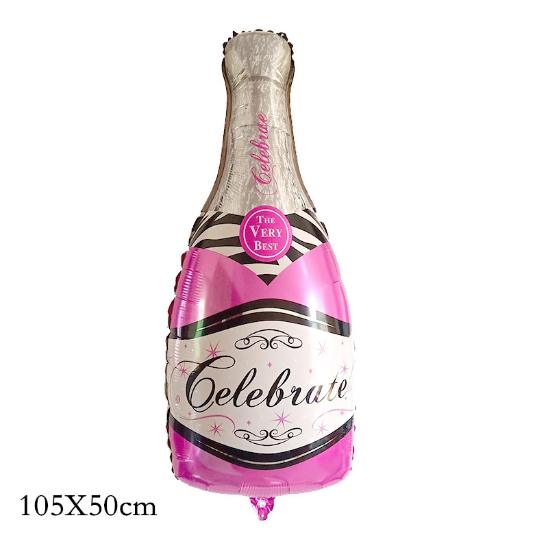 1 шт. большой размер бутылка для шампанского надувные шары из алюминиевой фольги