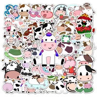 103050pcs cartoon cow personality diy stickers scooter luggage motorcycle refrigerator car creative stickers wholesale