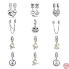 Браслеты женские из серебра 925 пробы с шармами Я люблю маму, папу, жену, хасбау, отцу