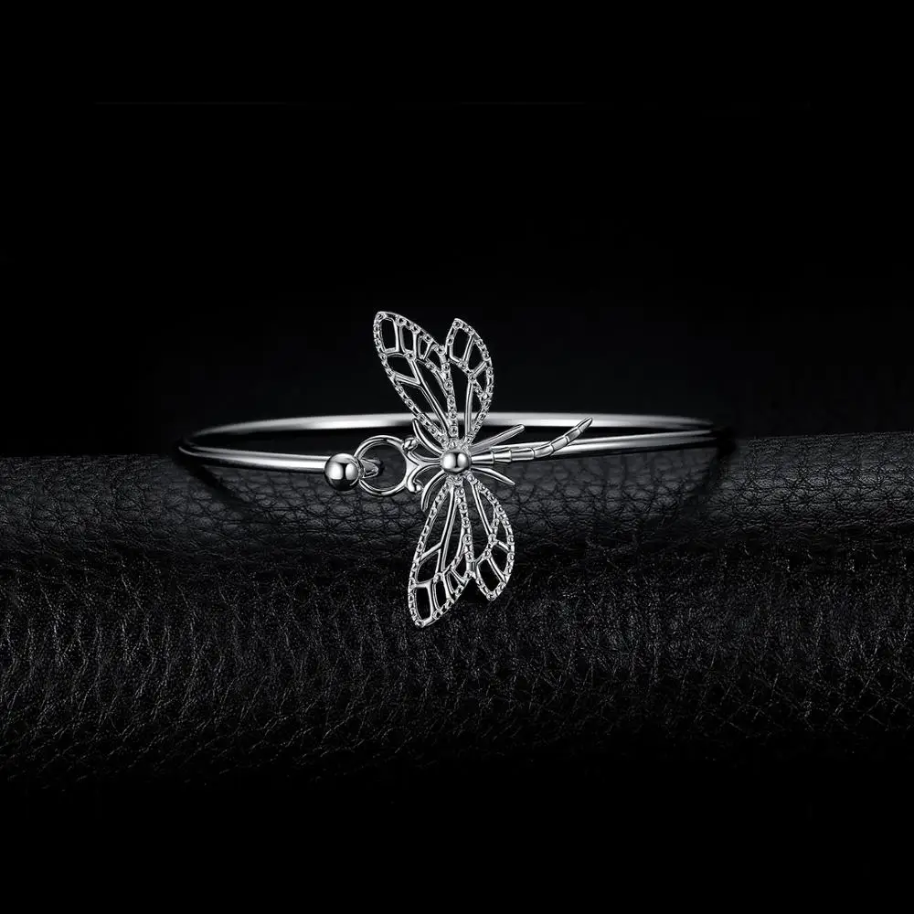 JewelryPalace Аутентичные 925 пробы серебряный Hollow Стрекоза Открыть Браслет Браслеты для Для женщин вечерние Модные Роскошные Ювелирные изделия Подарки