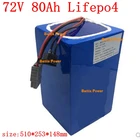 Литиевый Аккумулятор Lifepo4, 72 в, 80 А ч, с BMS 24s, для мотоциклов 5000 Вт, 6000 Вт, 72 в, RV, гольф-карт, автодомов + зарядное устройство 10 А