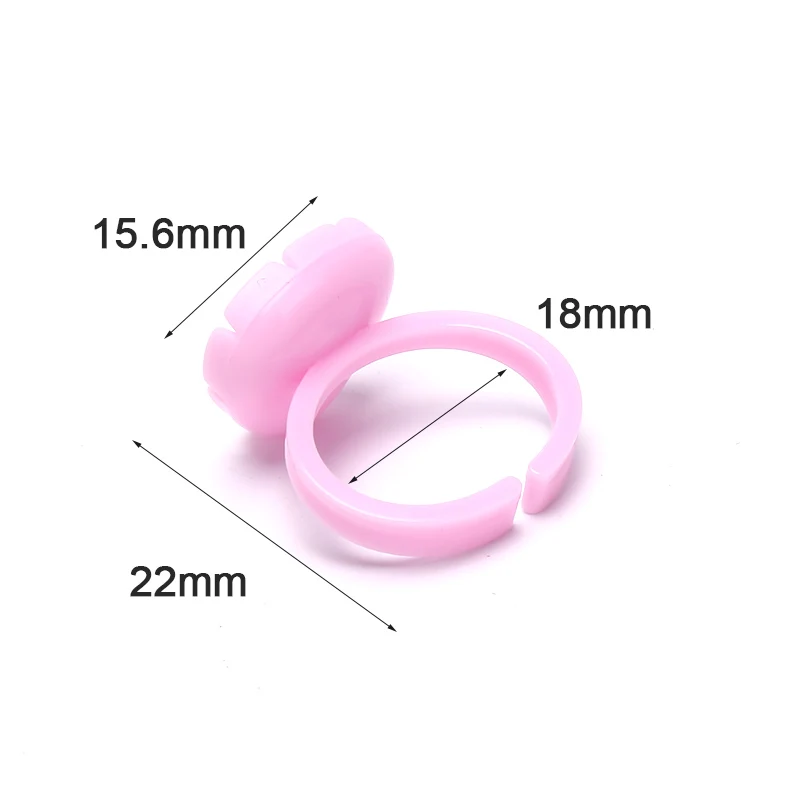 

100PCS Disposable Pigment Round Glue Ring Cup Tattoo Ink Pallet Grafting Eyelash