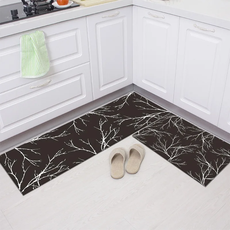

Kitchen Anti-Slip Waterproof Bathroom Mat Soft Bedroom Floor Mat Living Room Rug Door Mat Kitchen Rug