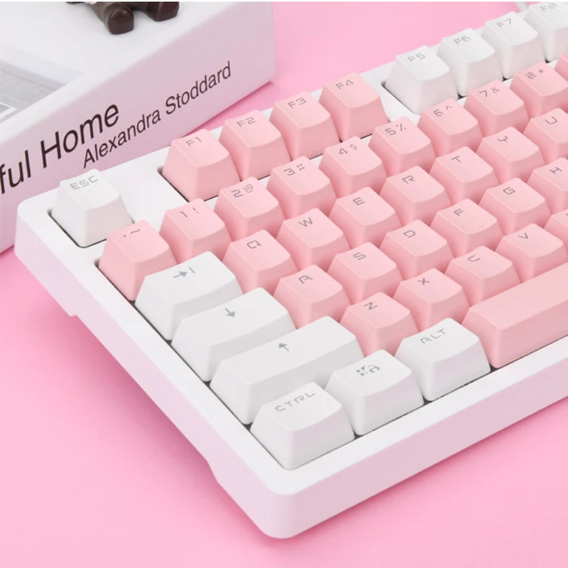 ajazz ak515 mechanical gaming keybaord usb wired blue switch gamer keyboard pbt printing keycaps for pclaptop free global shipping