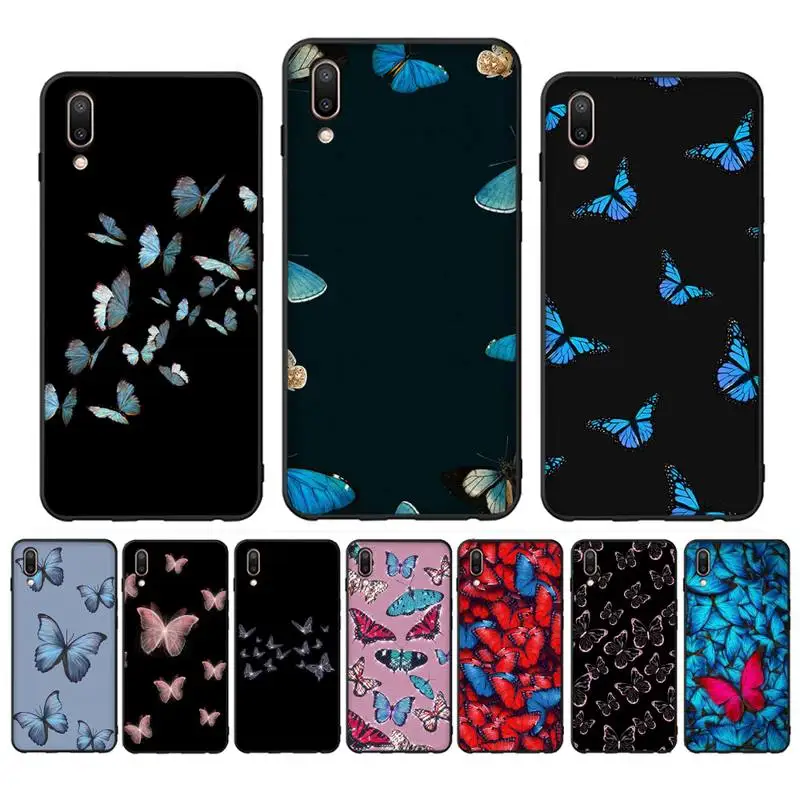 

Blus Butterfly Aesthetic Phone Case Case For Oppo Reno Realme C3 6Pro Cover For vivo Y91C Y17 Y19