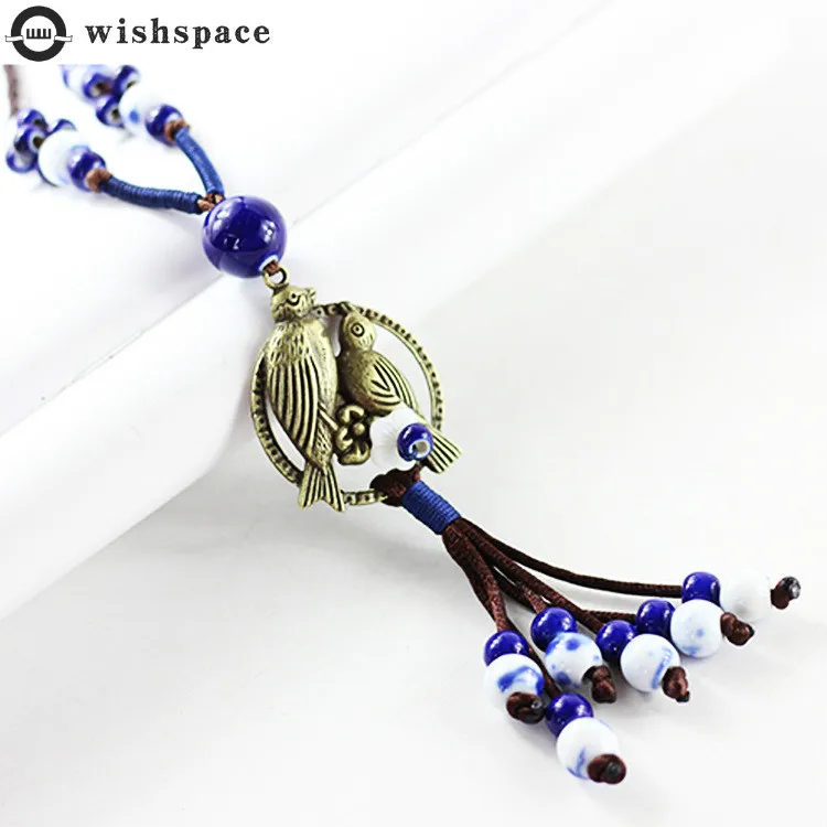 Кулон из керамических бусин в этническом стиле украшения для девочек и женщин| |