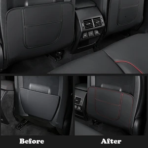 For Land Rover Range Rover Sport 2018 2019 2020 Leather Car Seat Anti-Kick Mat Rear Seats Cover Back Protection Mats Waterproof