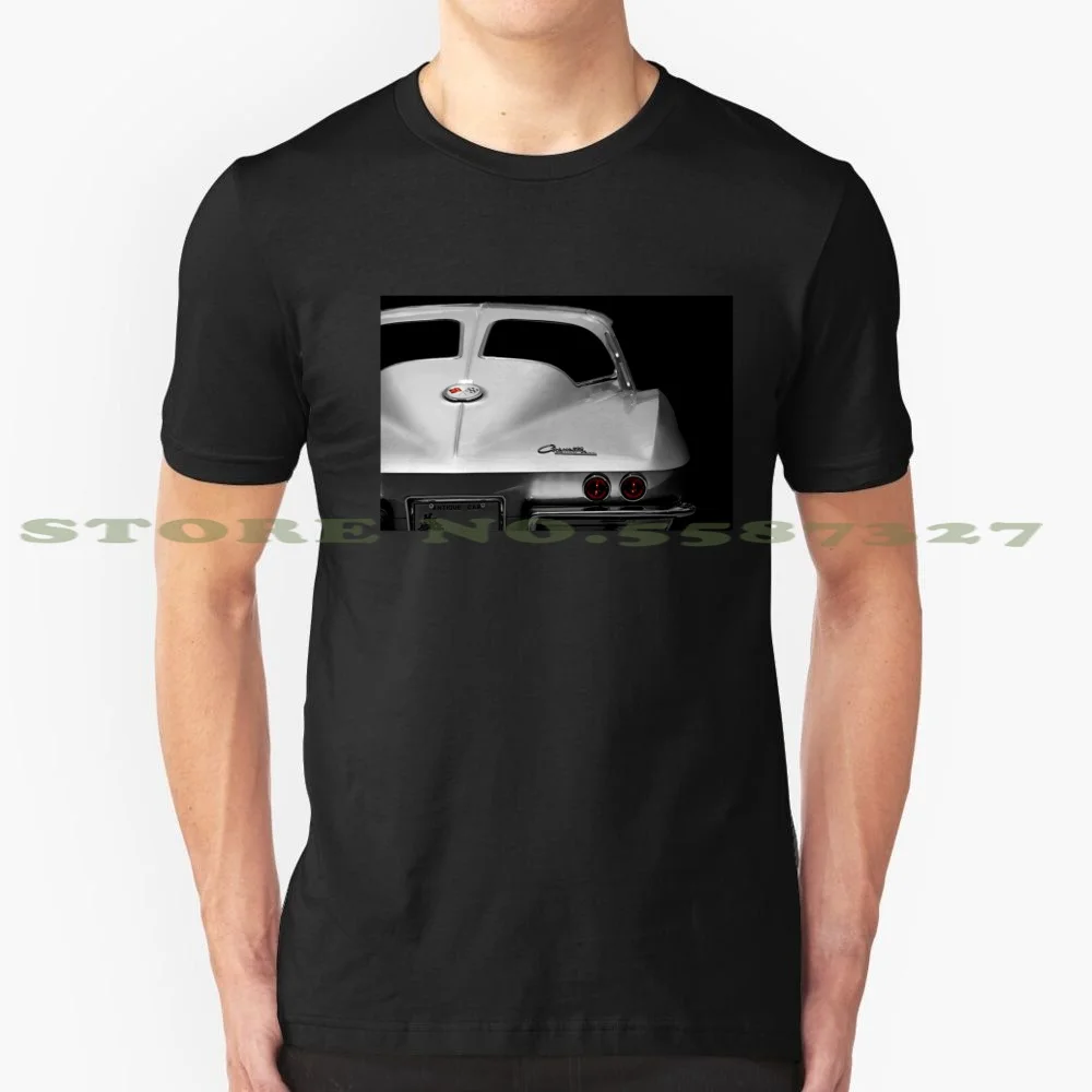 

Коллекция 1963 года, черно-белая футболка Corvette с деталями, высокая контрастность, для мужчин и женщин, 1963 Chevy Chevrolet Corvette Vette, Классическая винтаж...