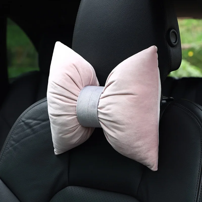 

Car Headrest Dutch Velvet Neck Pillow Car Headrest Gray Headrest Car Auto Neck Cervical Pillow For Car Interior Decoration