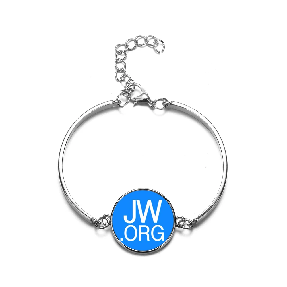 

Jehovah's Witnesses JW Art Picture Glass Cabochon Link Chain Bracelet for Women Jewelry Gift Wholesale Bulk Bracelets for Women