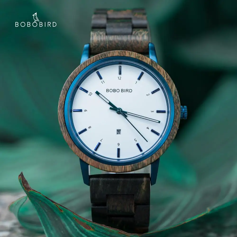 

BOBO BIRD Wooden Watch Natural Wood Handmade Fashion Wristwatches For Men Women Relogio Masculino erkek kol saati In Gift Box