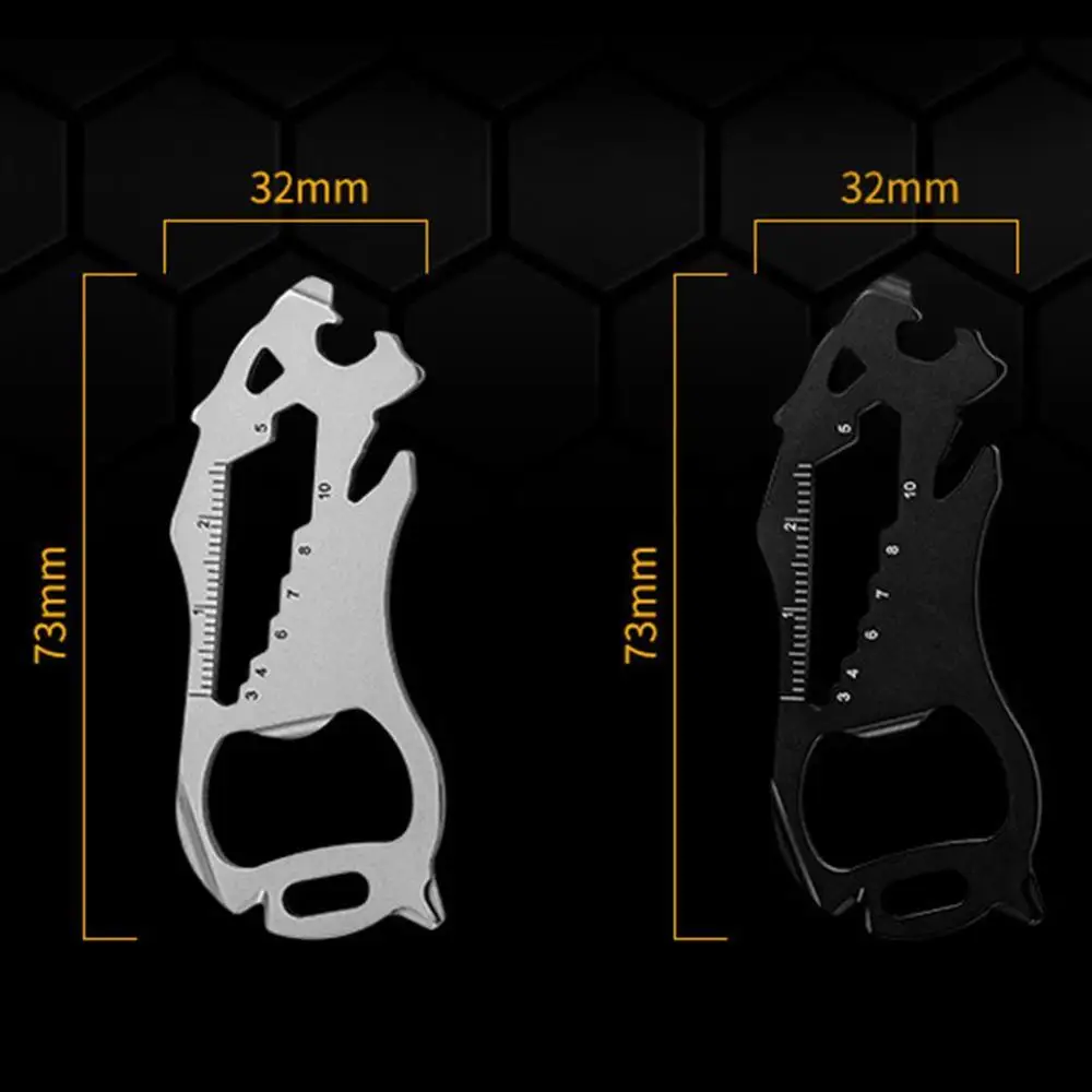 

New Outdoor Tools Carabiner Clip Bottle Opener Keychain Steel Tool Accessories Card EDC Climbing Ring Multifuncti H7M9