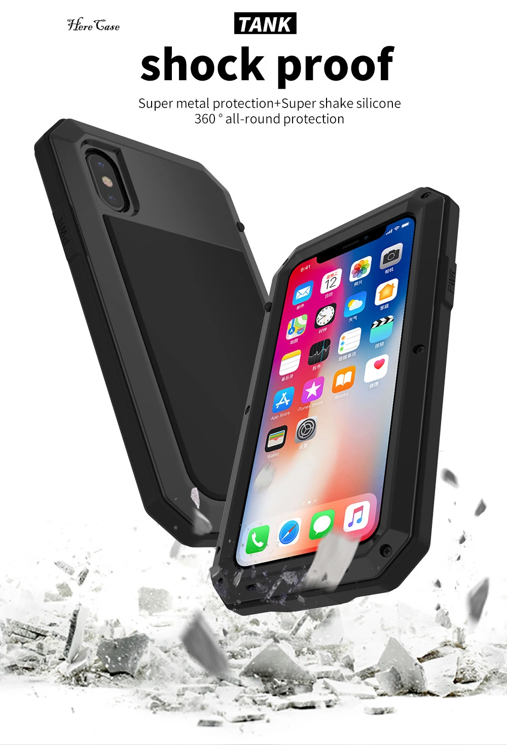 Бронированный Металлический Алюминиевый противоударный чехол для iPhone 11 12 Pro Max