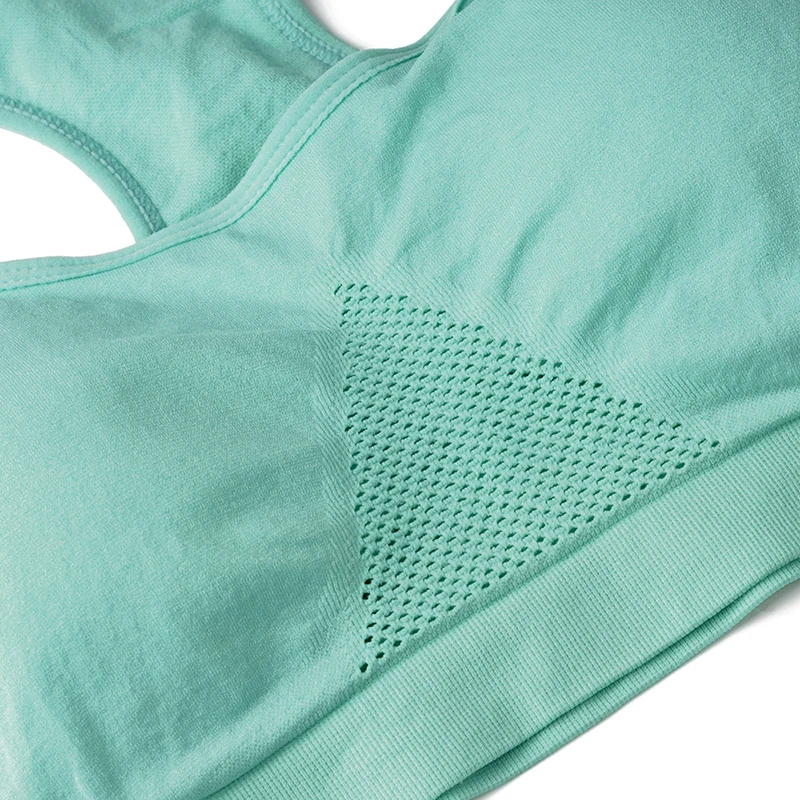 Женский дышащий спортивный бюстгальтер впитывающий пот ударопрочный с