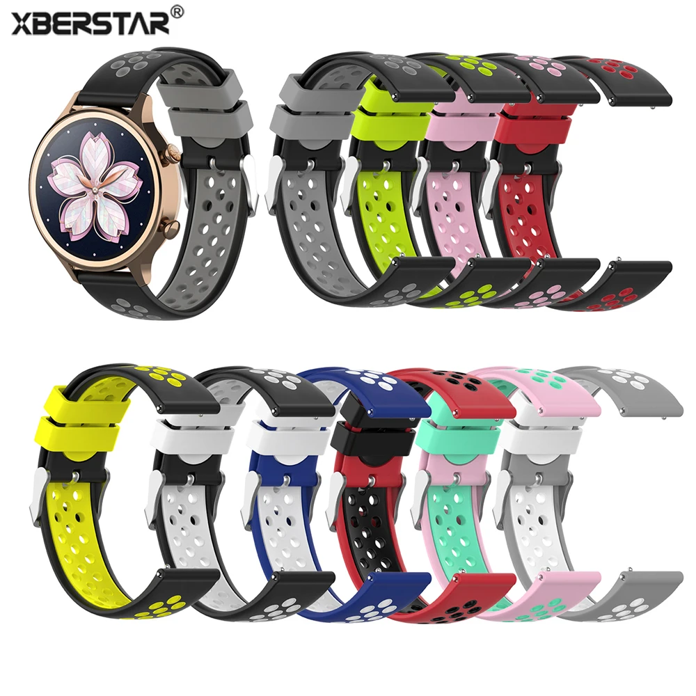 Силиконовый ремешок для наручных часов TicWatch c2 версия цвета розового золота умных