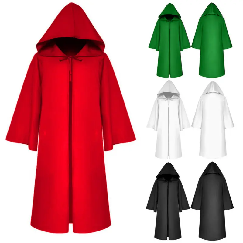Взрослая накидка для Хеллоуина плащ с капюшоном необычное платье реквизит Wicca