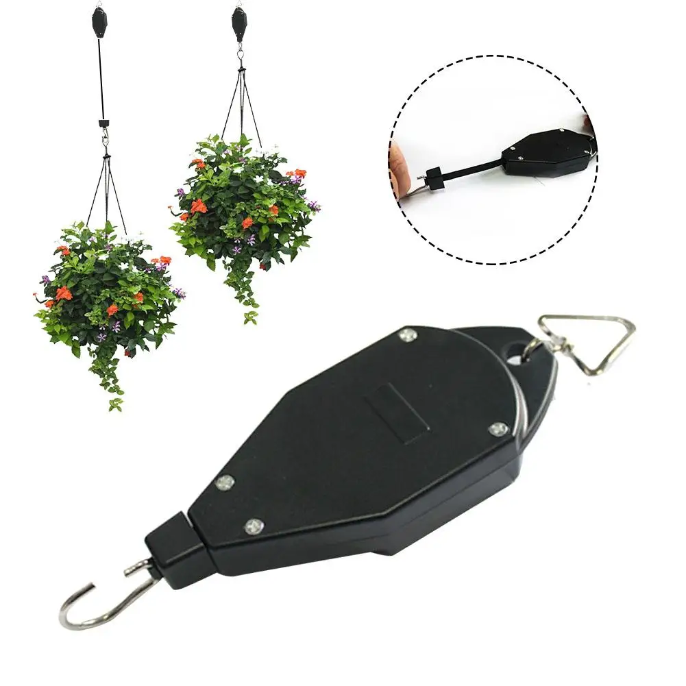 

Adjustable Plant Hanger Hook With Locking Mechanism For Hanging Plants Pulley Baskets Plant Pots Hanging Basin Retractable Hook