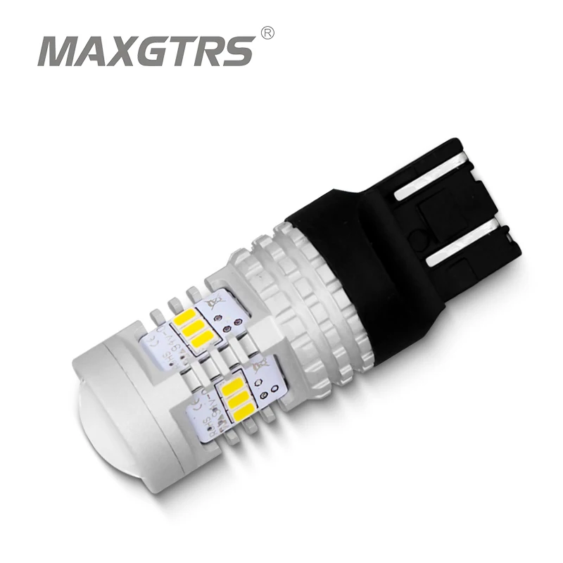 MAXGTRS T20 Белый светодиодный W21/5 Вт 7443 светодиодный фонарь 800Lm 3020 14SMD автомобильный тормозной обратный стояночный DRL противотуманный светильник резервная галогенная лампа