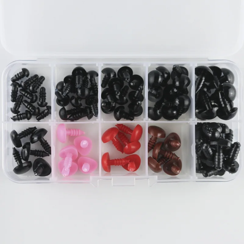 

75Pcs DIY Doll Eyes Colorful Black Plastic Crafts Safety Eyes For Teddy Bear Soft Plush Toy Animal Doll DIY Accessories