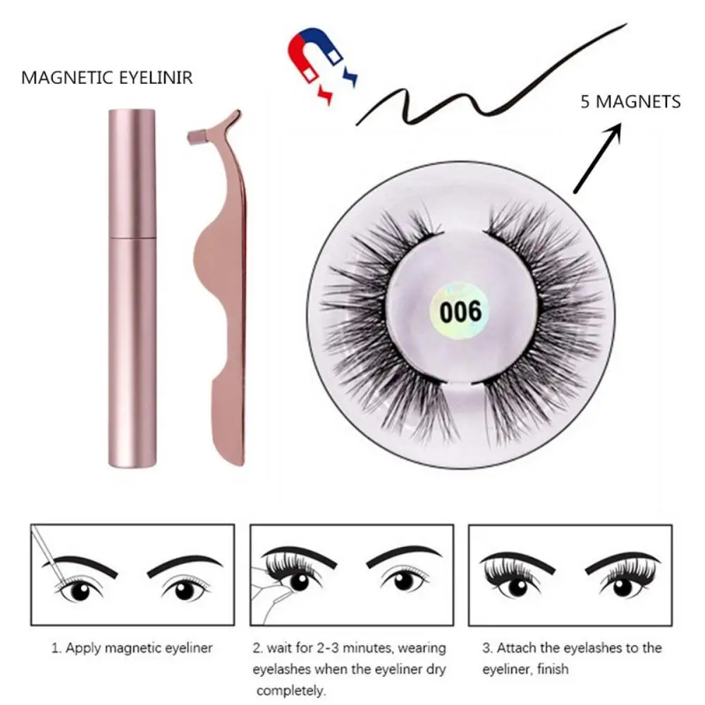 Магнитный жидкая подводка для глаз Eyeashes комплект Водонепроницаемый Длительное