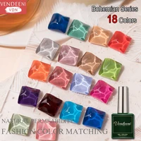 vendeeni bohemian series gel nail polish 18 colors summer colorful uv soak off gel polish lacquer nail art gel varnish 15ml