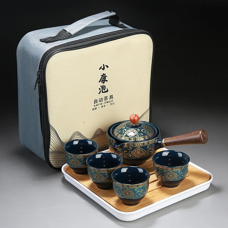 

Flowers Exquisite Stone Grinding Shape Tea Set Handmade Tea Pot Cup Set Chinese Tea Ceremony Gift GungFu Tea Cup Teaware Unique
