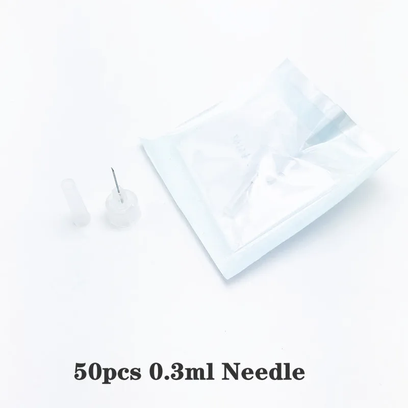 50pcs 0.3ml Needle Красота кожи 2 в 1 гиалуроновая ручка 0,3 мл и 0,5 мл Гиалуроновая кислота ручка для наполнителя губ Филлер губ против морщин губ лифтинг - Color: 50pcs 0.3ml Needle