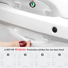 4 шт.компл. универсальная защитная пленка для ручек автомобиля фотопленка для Skoda Octavia Kodiaq Fabia Rapid Superb A5 A7 Kamiq Karoq
