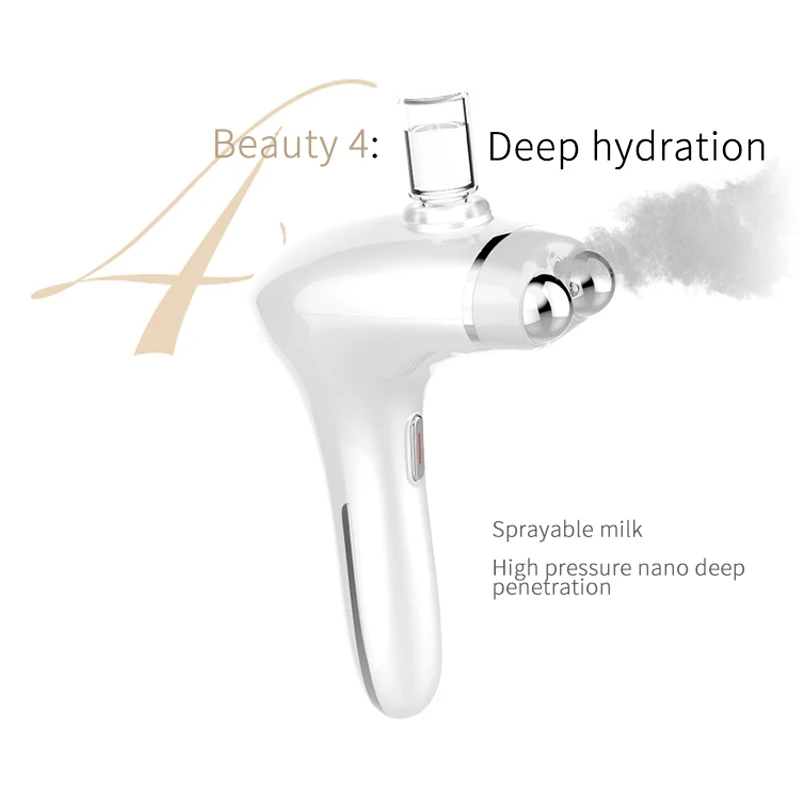 Массажер для лица радиочастотный нано увлажняющий уход за кожей Ион +/