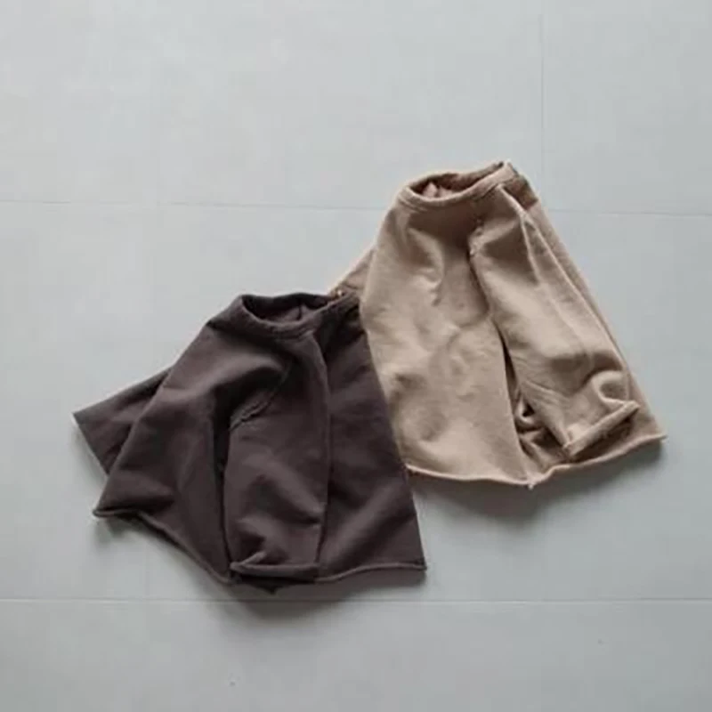 

2021 Осенняя детская футболка MILANCEL, новинка, с длинным рукавом, большие размеры, модал, верхняя одежда, однотонные футболки