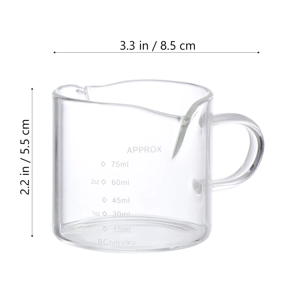 

2PCS Coffee Measuring Glass Professional Coffee Cup Premium Coffee Cup